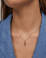 Cross Pendant Necklace in Gold