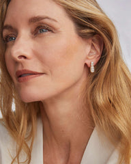 6 ct Lab Grown White Diamond Custom Elisa Drop Earrings in 14k Yellow Gold