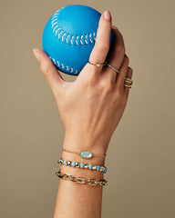 Daphne Enamel Gold Stretch Bracelet