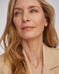 Davie 18k Gold Vermeil Pendant Necklace in Amethyst