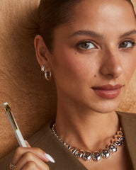 Davie Wide Huggie Earrings in Sterling Silver