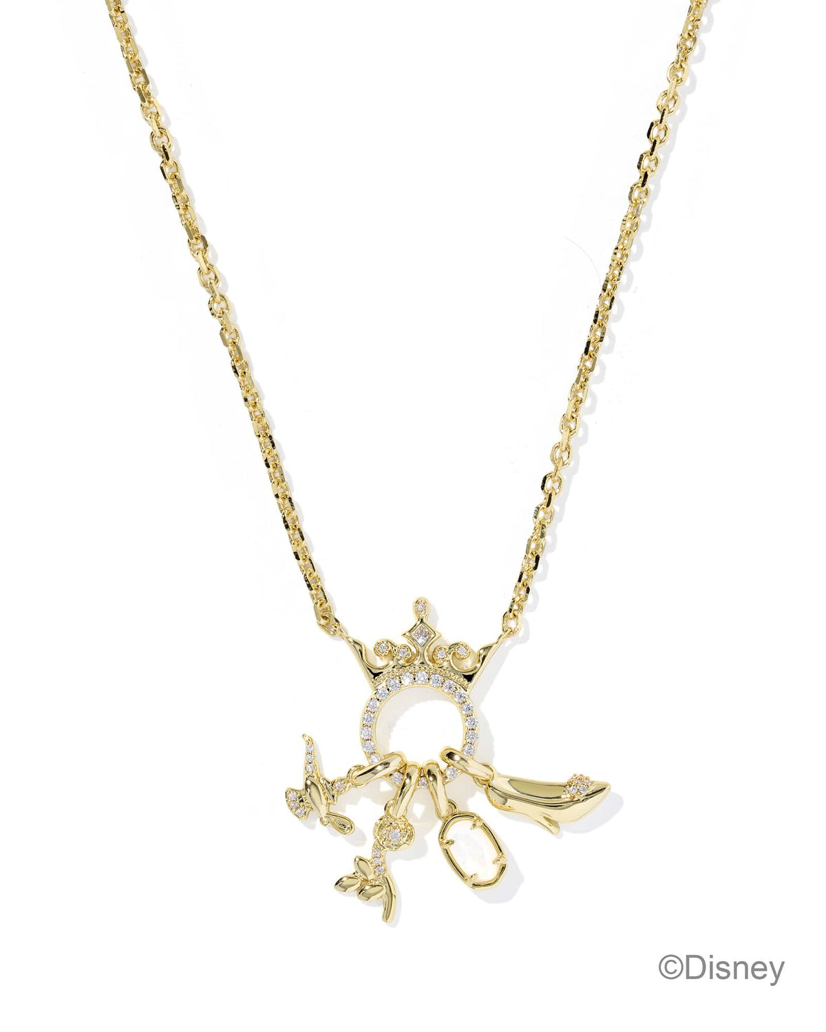 Disney | Kendra Scott Princess Gold Charm Pendant Necklace