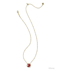 Disney | Kendra Scott Snow White Vintage Gold Apple Short Pendant Necklace in Red Kyocera Opal
