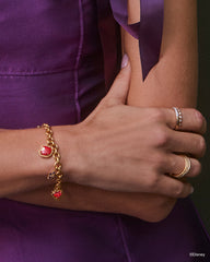 Disney | Kendra Scott Snow White Vintage Gold Charm Bracelet in Multi Mix