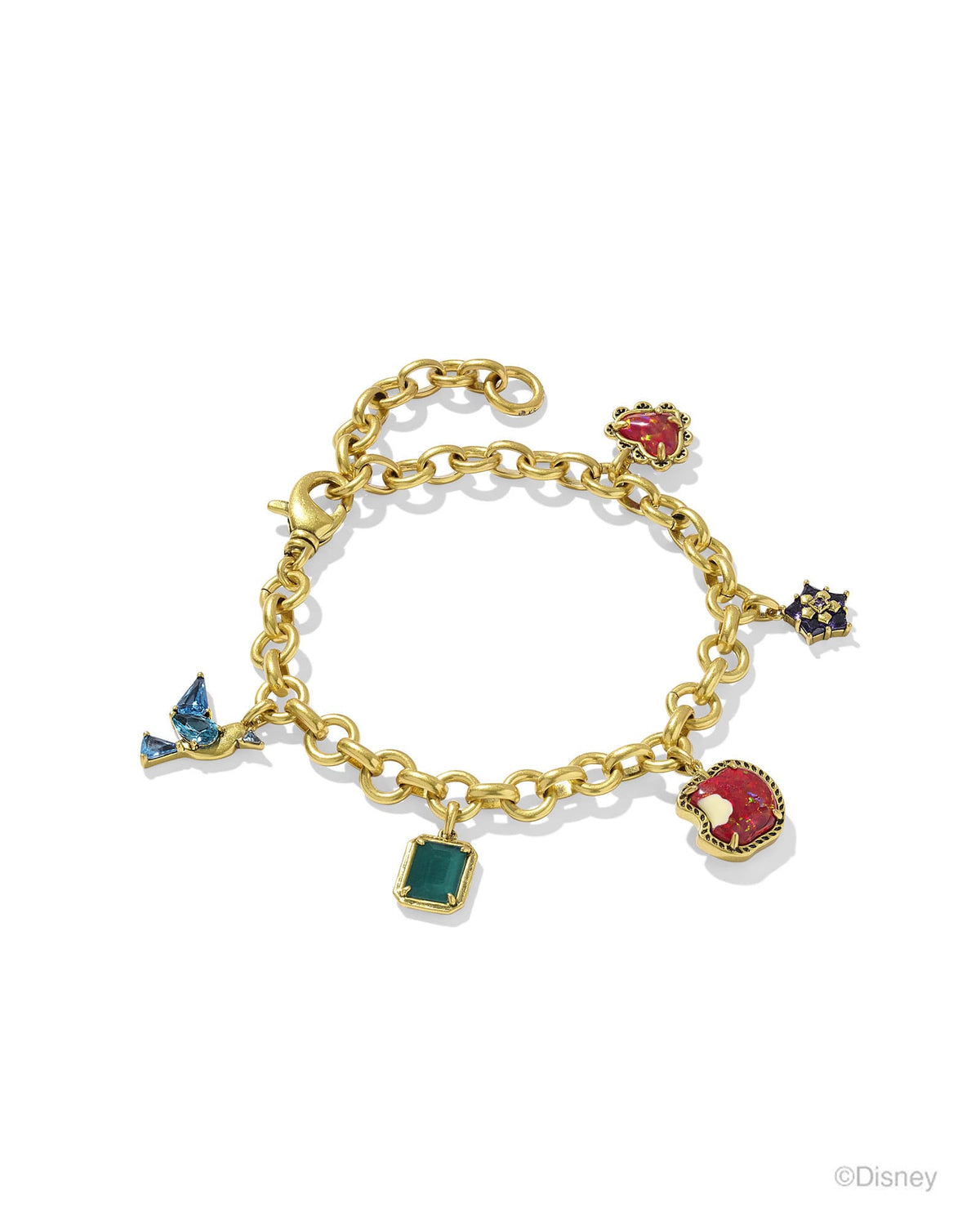 Disney | Kendra Scott Snow White Vintage Gold Charm Bracelet in Multi Mix
