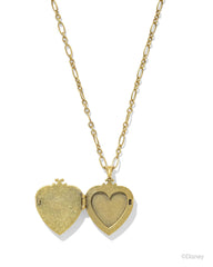 Disney | Kendra Scott Snow White Vintage Gold Locket Short Pendant Necklace in Royal Red Mother-of-Pearl