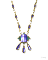 Disney | Kendra Scott The Queen Vintage Gold Statement Necklace in Royal Purple Mother-of-Pearl