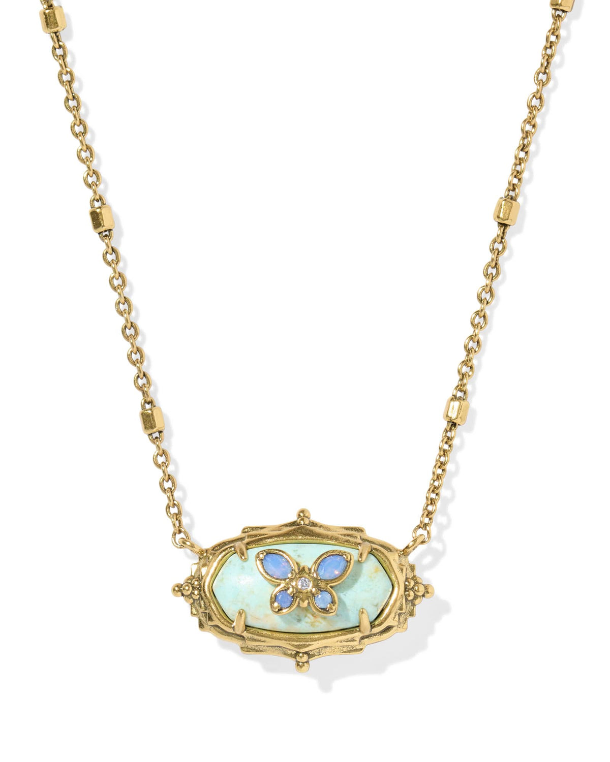 Dolly Parton x Kendra Scott Elisa Butterfly Vintage Gold Short Pendant Necklace