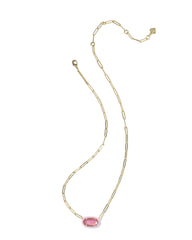 Elisa Enamel Frame Gold Paperclip Necklace