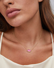 Elisa Silver Pendant Necklace in Azalea Illusion