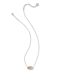 Elisa Silver Pendant Necklace in Dichroic Glass