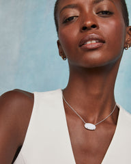 Elisa Silver Statement Short Pendant Necklace