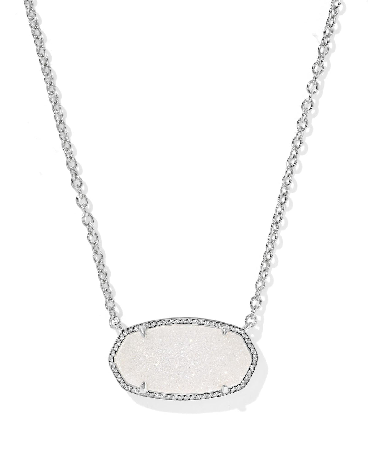 Elisa Silver Statement Short Pendant Necklace