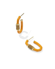 Emery Gold Enamel Hoop Earrings