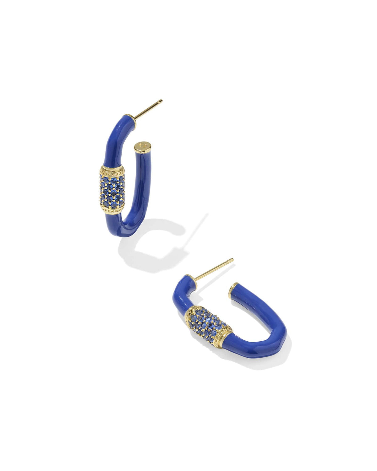 Emery Gold Enamel Hoop Earrings
