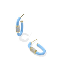 Emery Gold Enamel Hoop Earrings