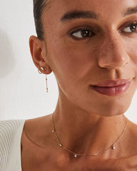 0.32 ct Lab Grown White Diamond Toi et Moi Stud Earrings in 14k Yellow Gold