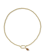 Football Gold Metal Strand Necklace