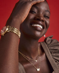 Haley Bow Gold Short Pendant Necklace