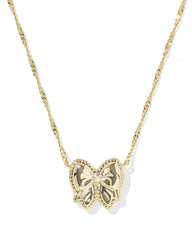 Haley Bow Gold Short Pendant Necklace