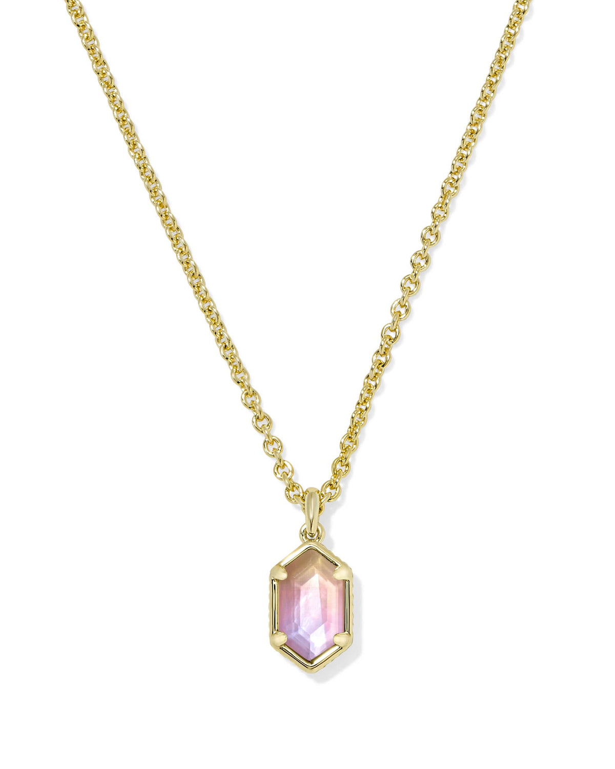 Hallie Gold Short Pendant Necklace