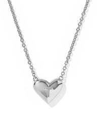 Ari Heart Letter T Silver Short Pendant Necklace
