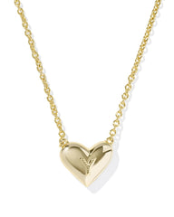 Ari Heart Letter Y Gold Short Pendant Necklace