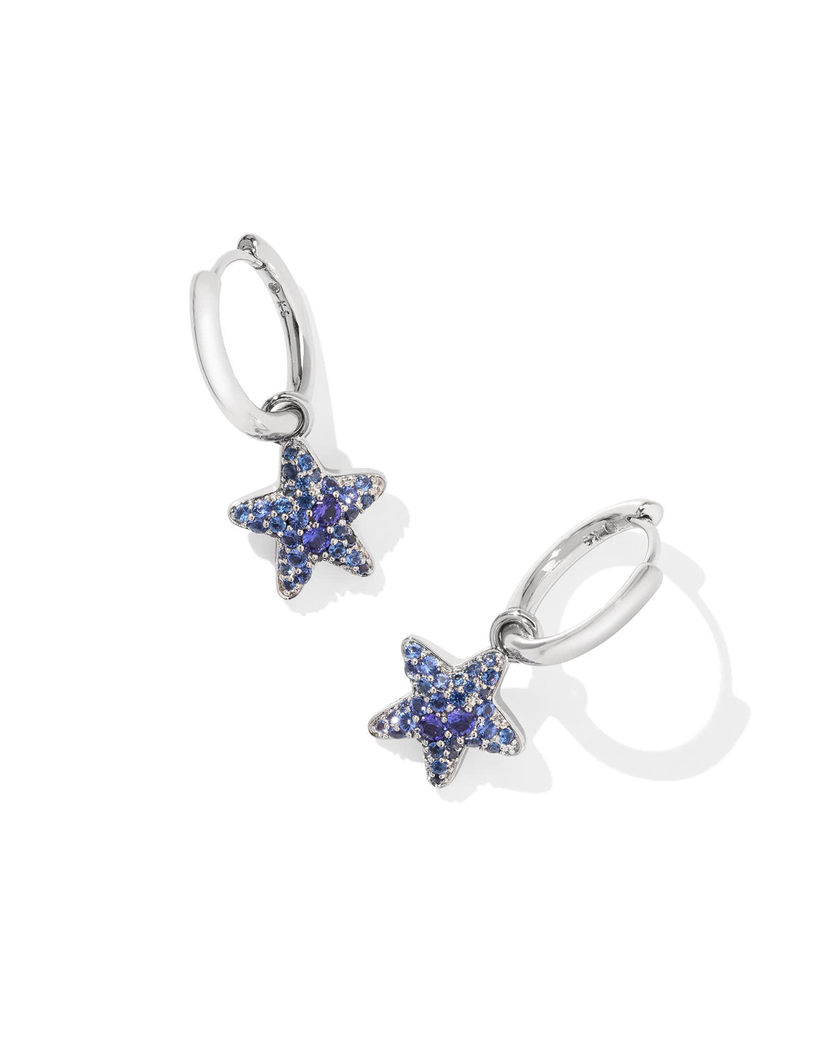 Jae Star Silver Pave Huggie Earrings