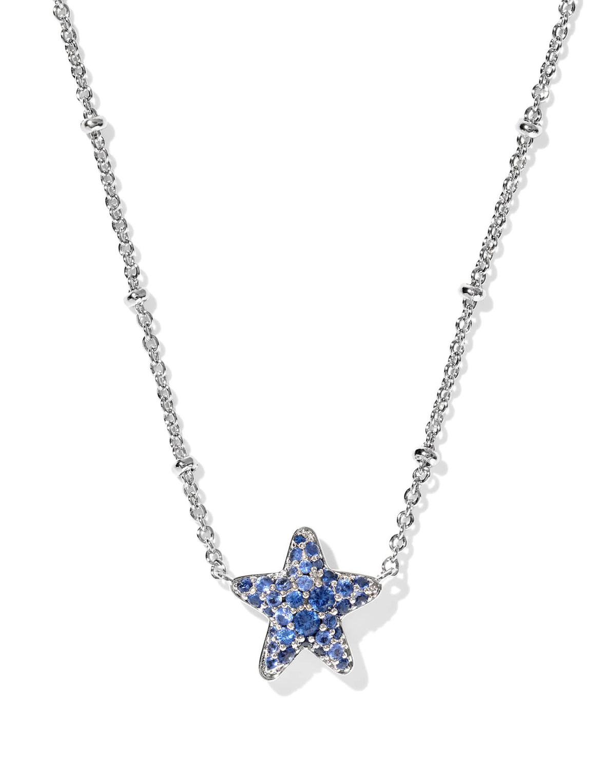 Jae Star Silver Pave Short Pendant Necklace