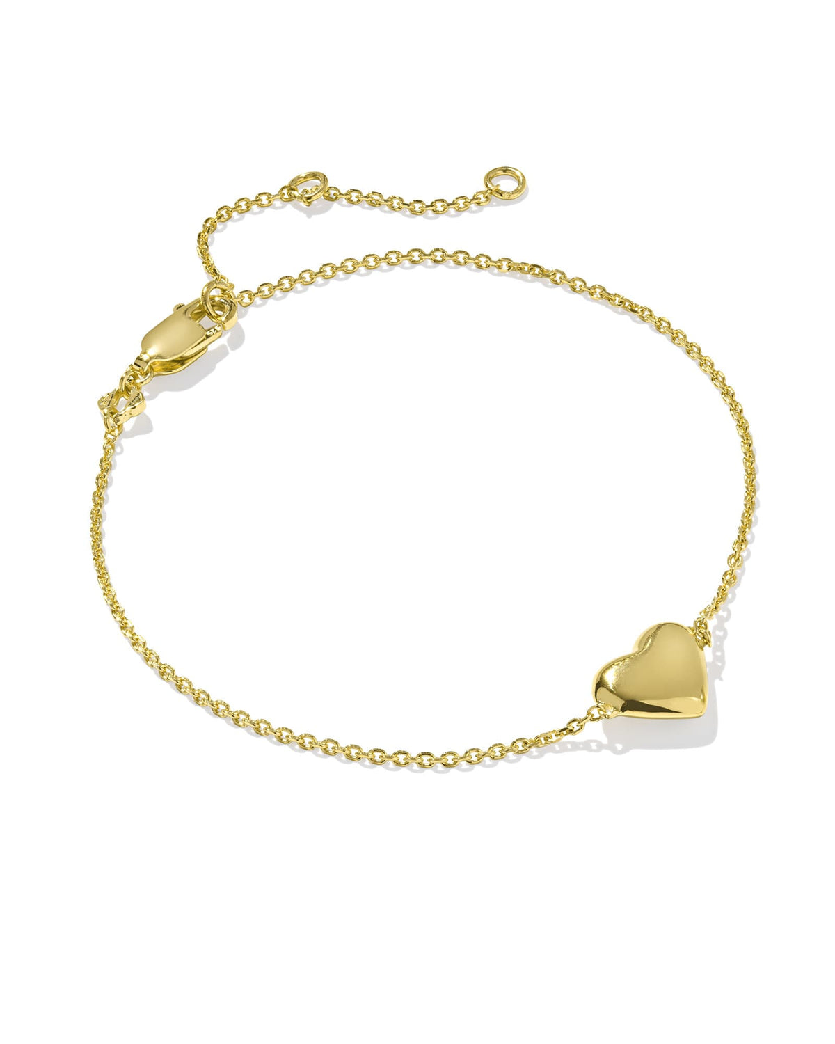 Jasmine Heart Delicate Chain Bracelet in 18k Gold Vermeil