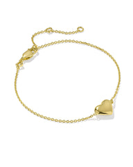 Jasmine Heart Delicate Chain Bracelet in 18k Gold Vermeil