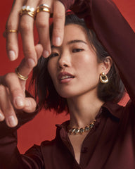 Kaitlin Gold Open Frame Earrings