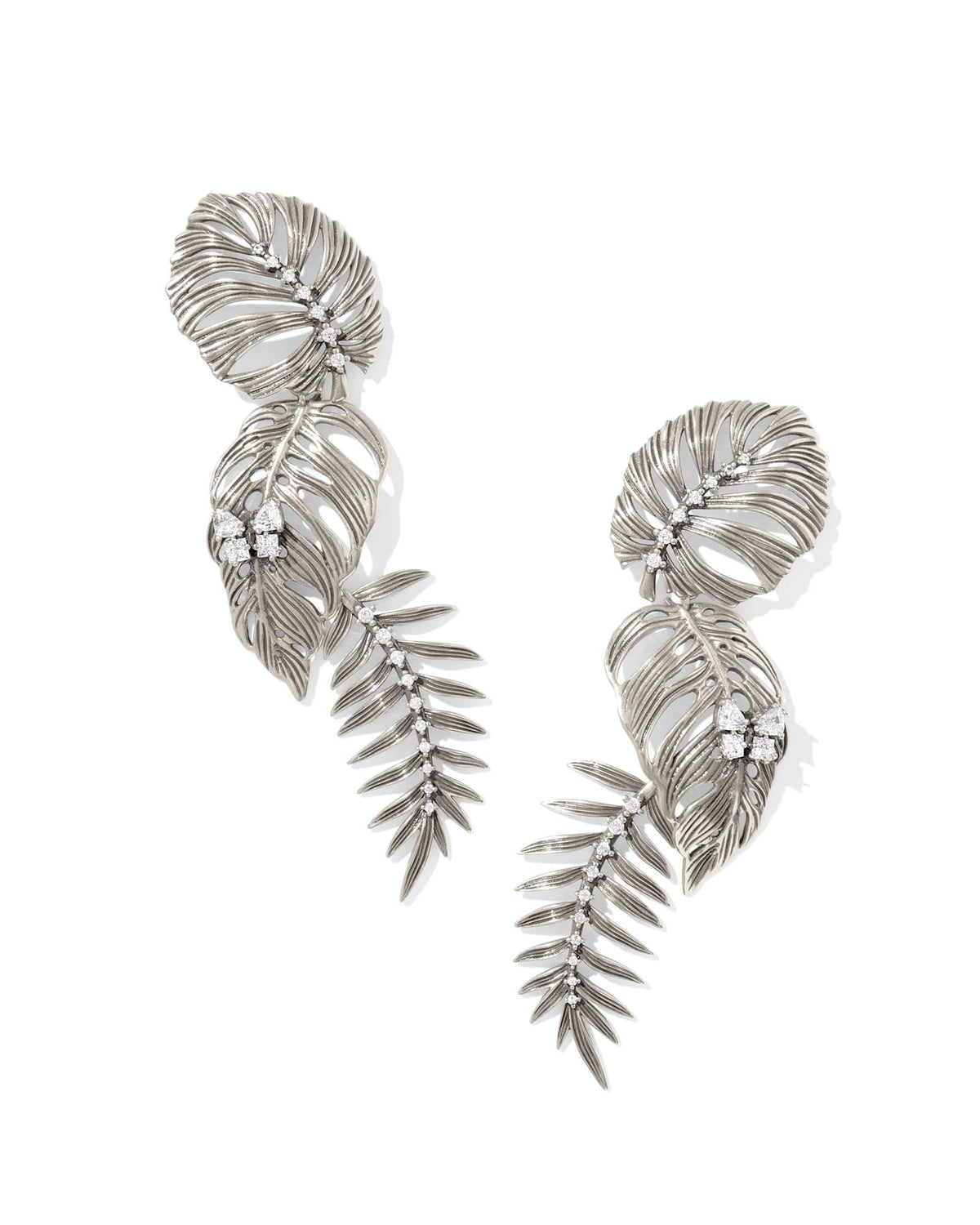 Kayla Vintage Silver Convertible Statement Earrings