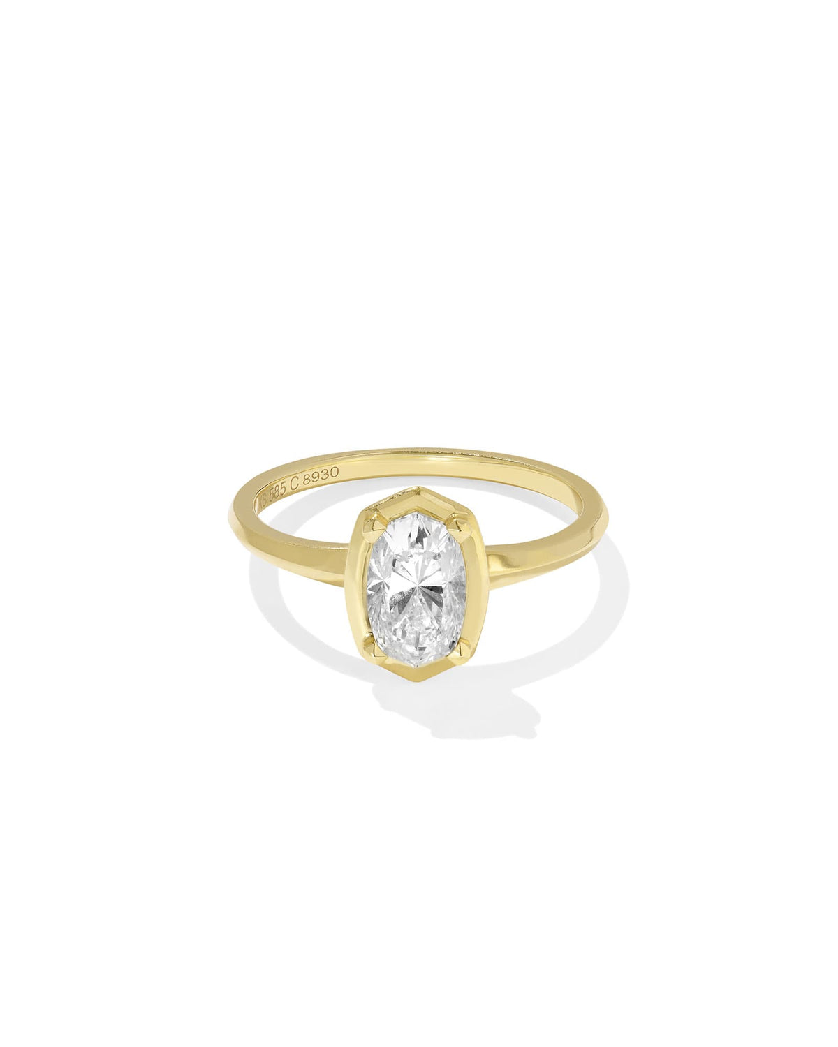 1 ct Lab Grown White Diamond Custom Elisa Statement Ring in 14k Yellow Gold