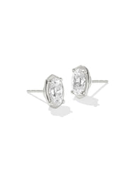 2 ct Lab Grown White Diamond Custom Elisa Stud Earrings in 14k White Gold