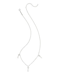 0.21 ct Lab Grown Diamond Dira 14k White Gold Pearl Strand Necklace