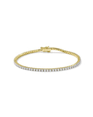 2.2 ct Lab Grown White Diamond Tennis Bracelet in 14k Yellow Gold