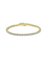3.8 ct Lab Grown White Diamond Tennis Bracelet in 14k Yellow Gold