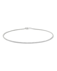 4.73 ct Lab Grown White Diamond Tennis Necklace in 14k White Gold