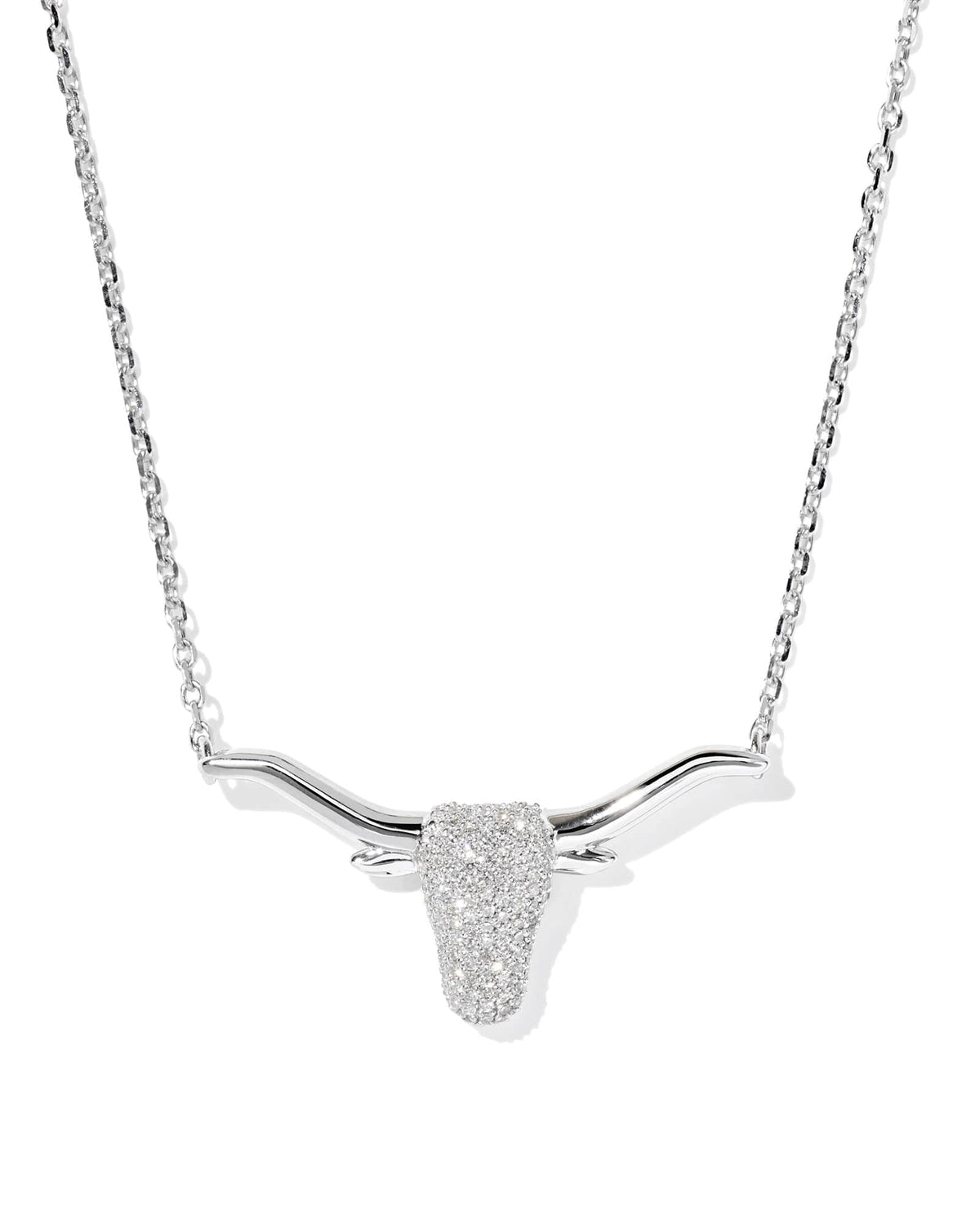 0.29 ct Longhorn 14k White Gold Pendant Necklace