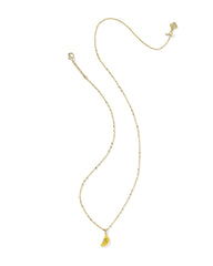 Lemon Gold Short Pendant Necklace