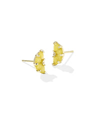 Lemon Gold Stud Earrings