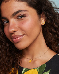 Lemon Gold Stud Earrings