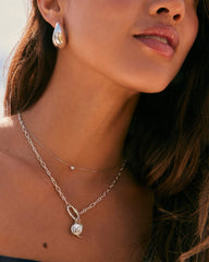 Letter M Coin Charm in 18k Gold Vermeil