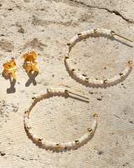 Letter T Single Stud Earring in 18k Gold Vermeil