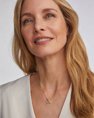 Letter X Pendant Necklace in Gold