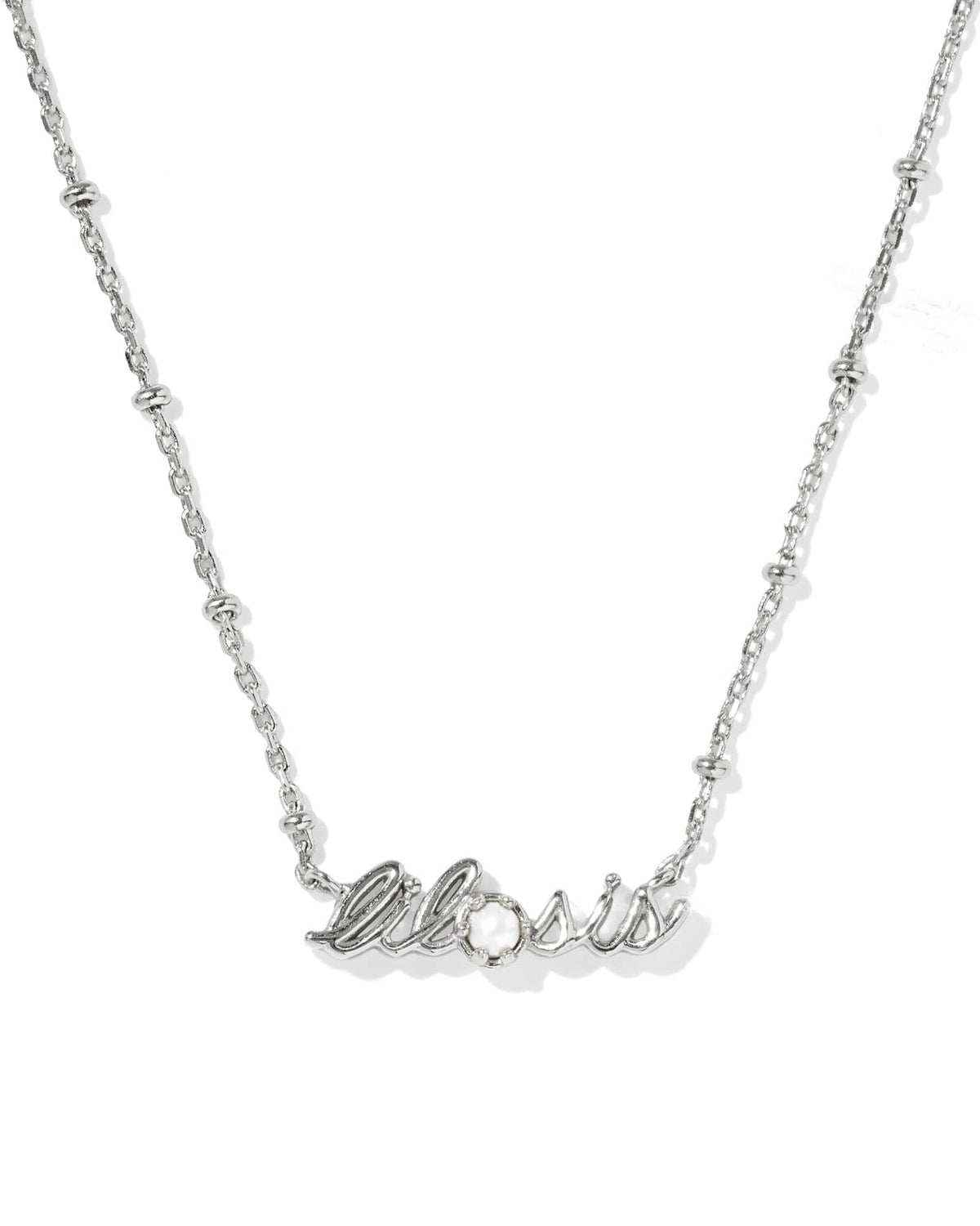 Lil Sis Silver Short Pendant Necklace