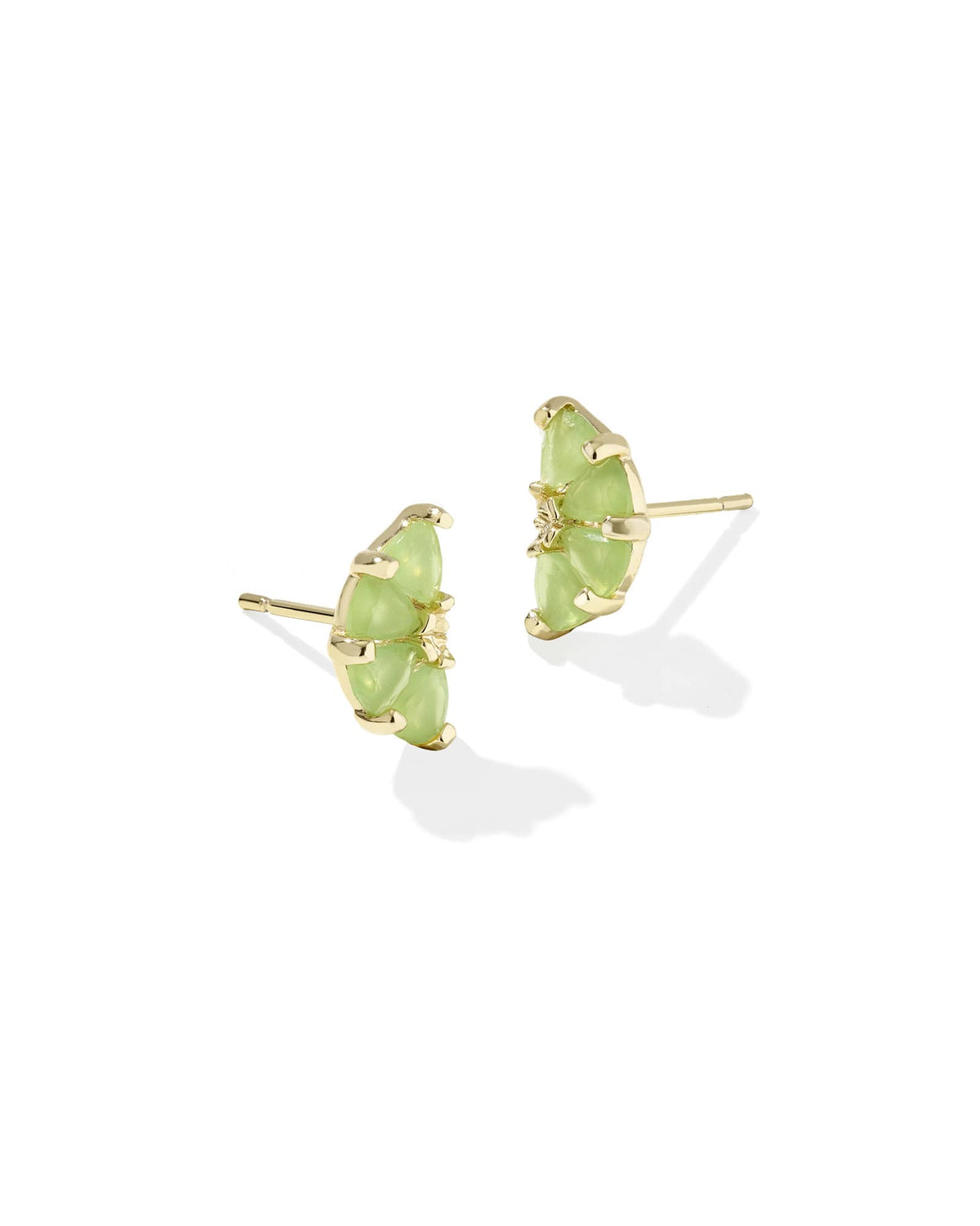 Lime Gold Stud Earrings