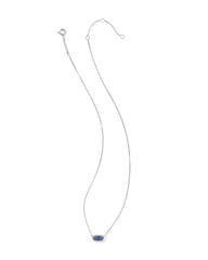 Lisa 14k White Gold Pendant Necklace in Blue Sapphire