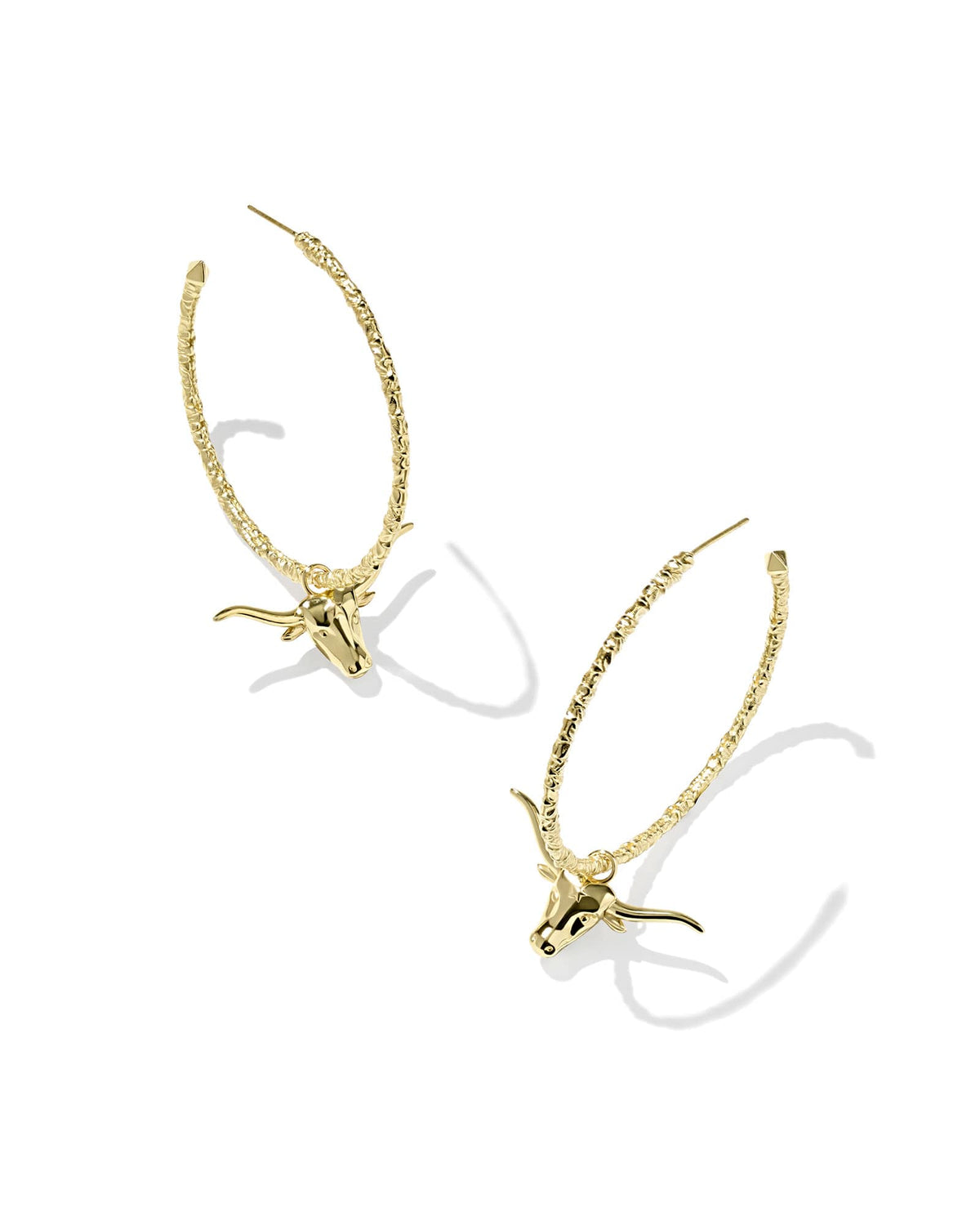 Longhorn Gold Convertible Hoop Earrings